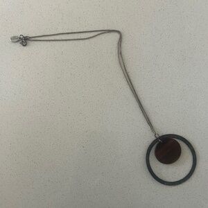 Wood and Silver Necklace